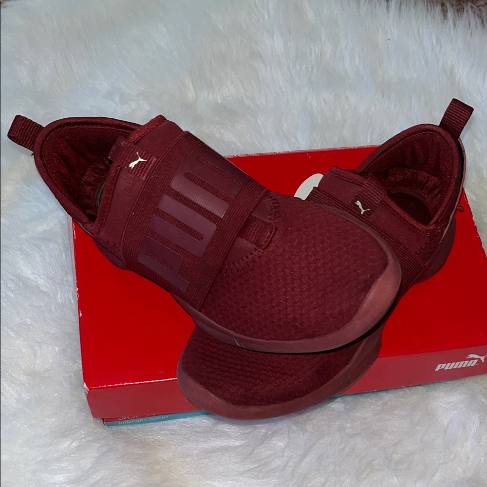 PUMA Woman’s Dare WNS EP Pomegranate - Metallic Gold SoftFoam Sneakers - Picture 3 of 7